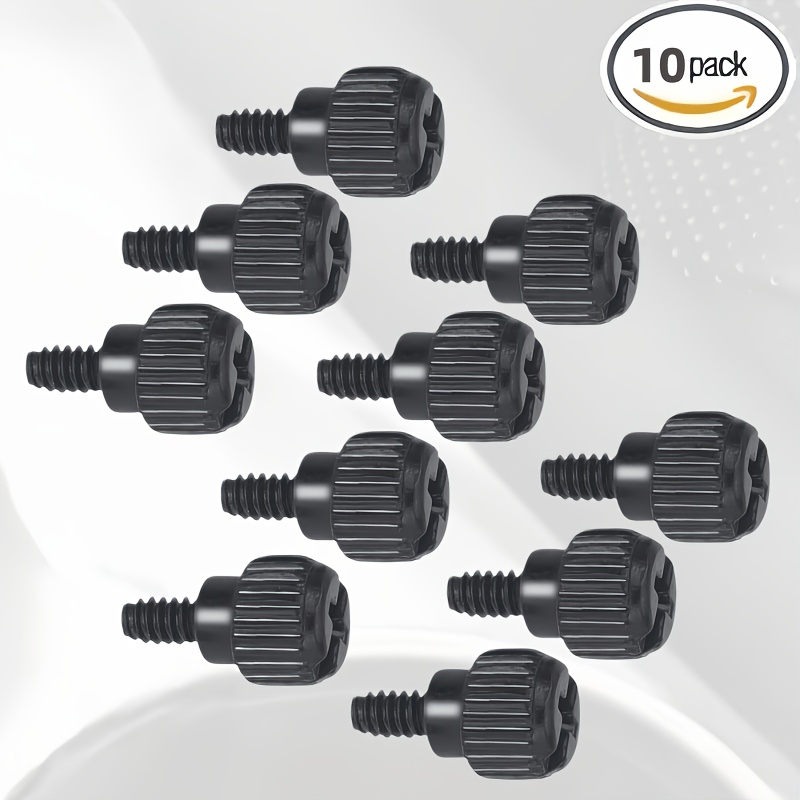 TEMU 10pcs Computer Case Thumb Screws (6‑32 Thread), Pc Chassis Fasteners For Case Cover, Power Supply, Pci Slot, Hard Drive