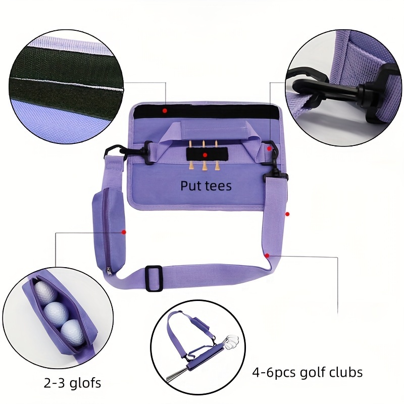 multifunctional golf club bag portable golf club storage bag details 2
