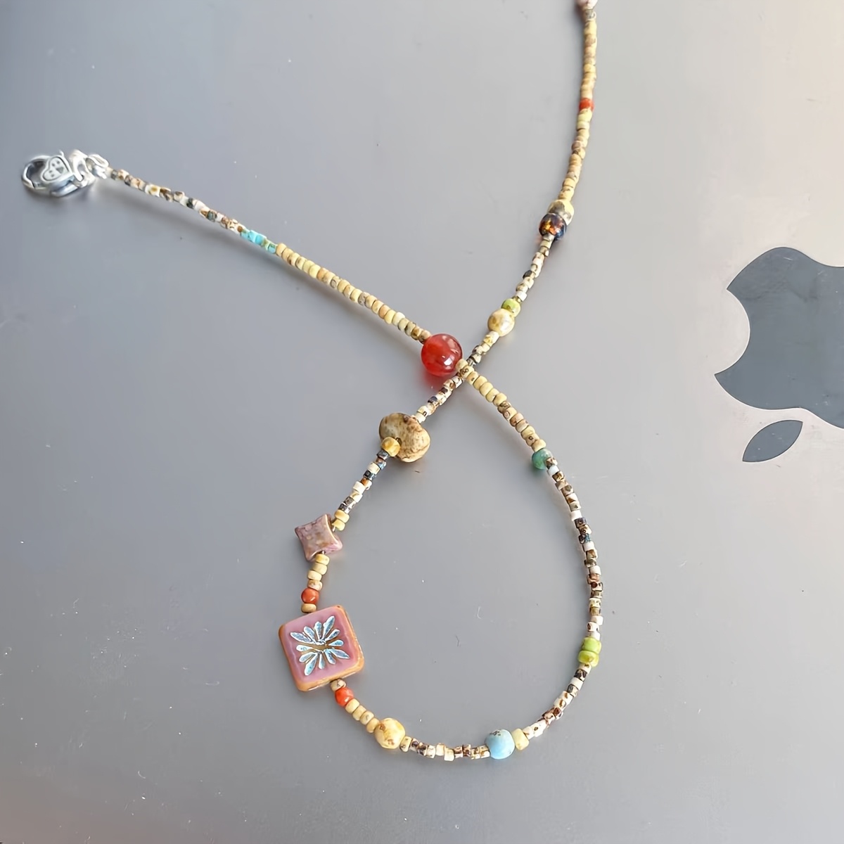 Women's Czech Bead Necklace, Gentle and Versatile Design
