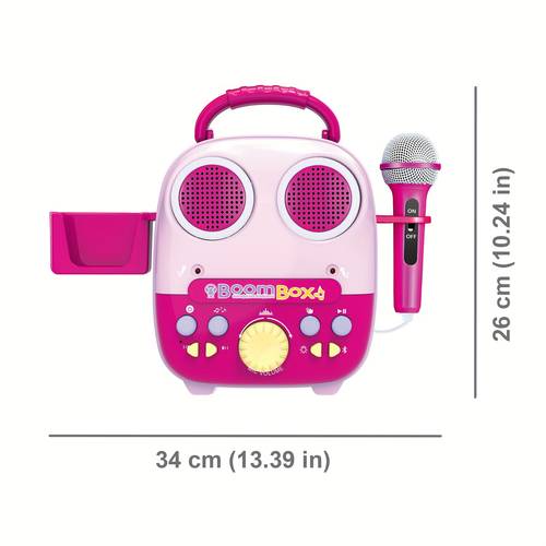 kids karaoke machine pink and fun 3 8
