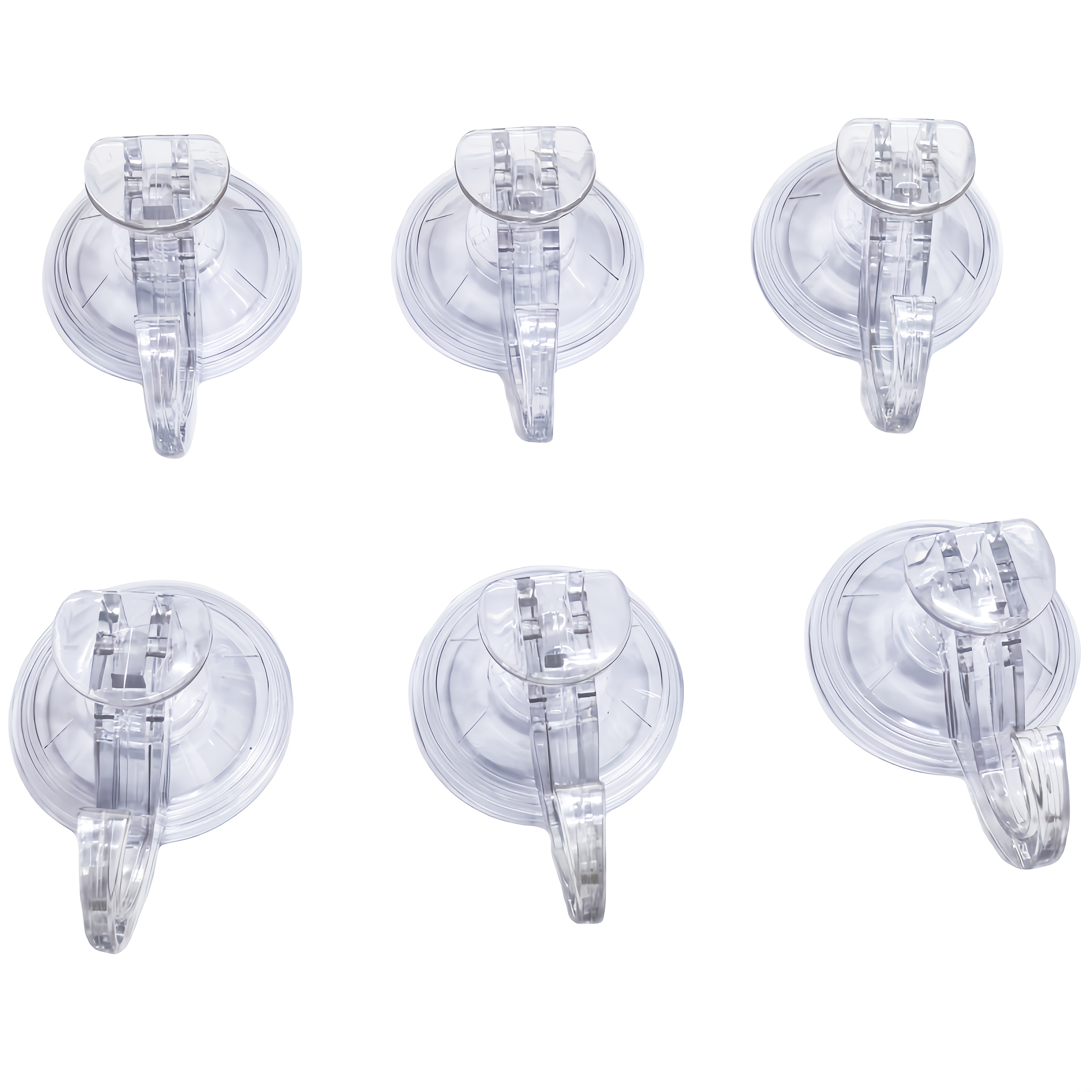 Suction Cup Hooks, 2/4/6pcs Set, Shower Suction Cups With Hooks, Transparent Heavy-duty Vacuum Suction Cups For Wreaths, Suitable For Windows, Bathrooms, Shower Walls, Tiles, Glass, And Doors