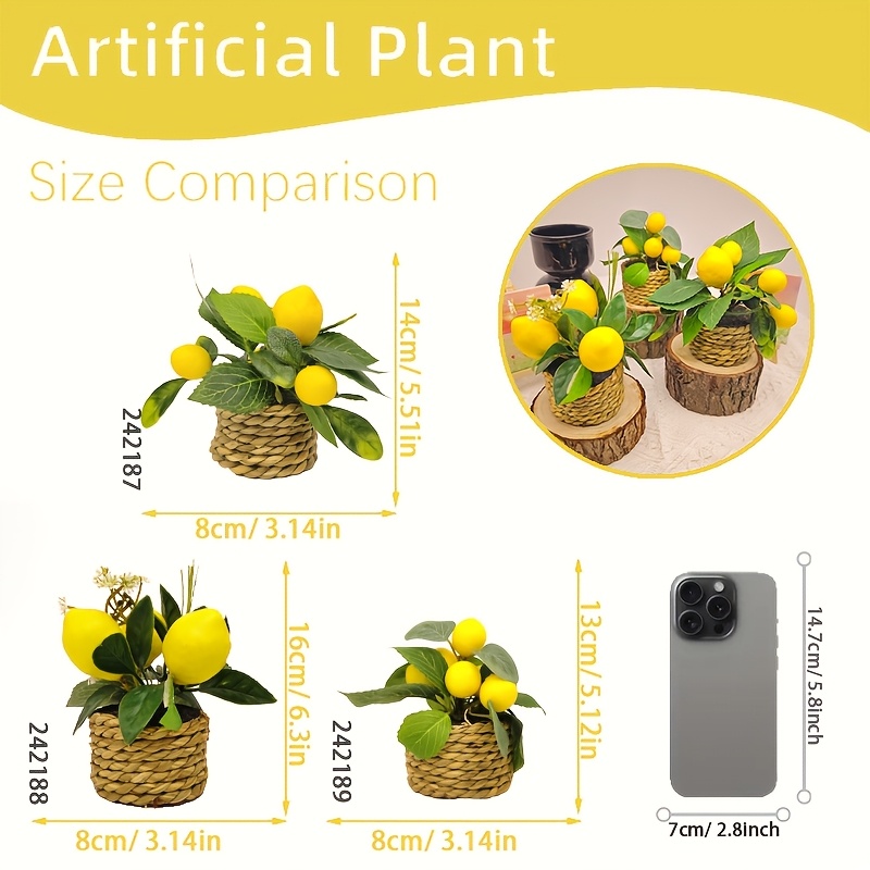 MINGZHE Faux Citron Décoration De Cuisine Fruits Artificiels