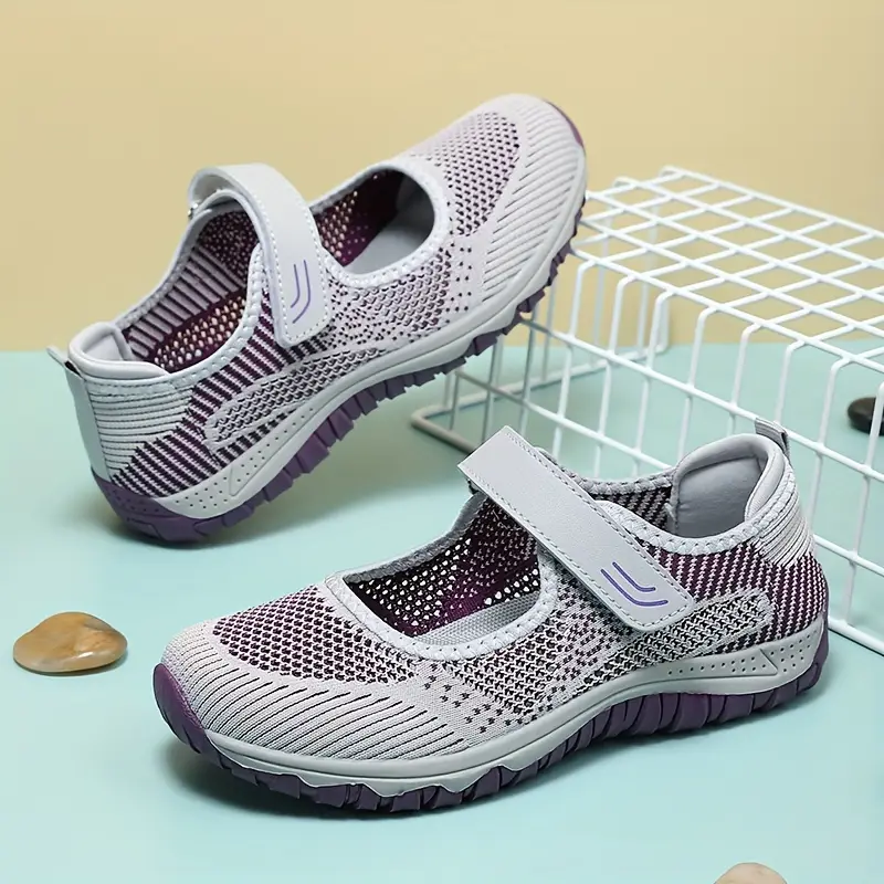 womens breathable mesh sneakers casual ankle strap outdoor shoes womens comfortable shoes details 0