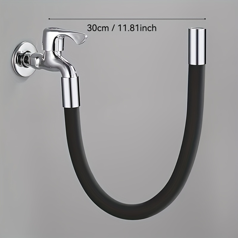 1pc 30cm Flexible Hose Extender With For Faucets, Connection For Mop Sinks, For Kitchen And Bathroom, Rotatable And Extendable Soft Hose