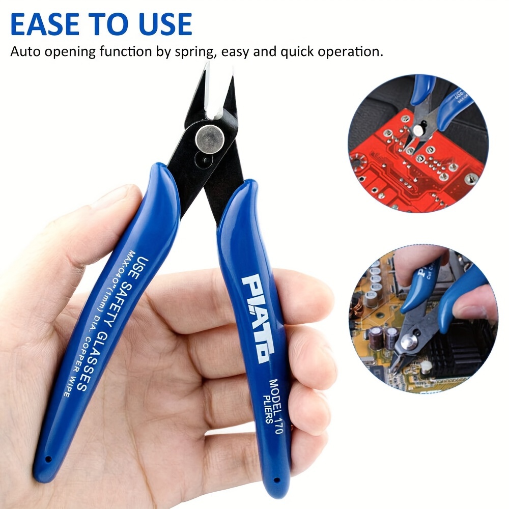 

Kz Blue Diagonal Cutter Pliers - Industrial Hand Tools For Cable Stripping And Wire Cutting