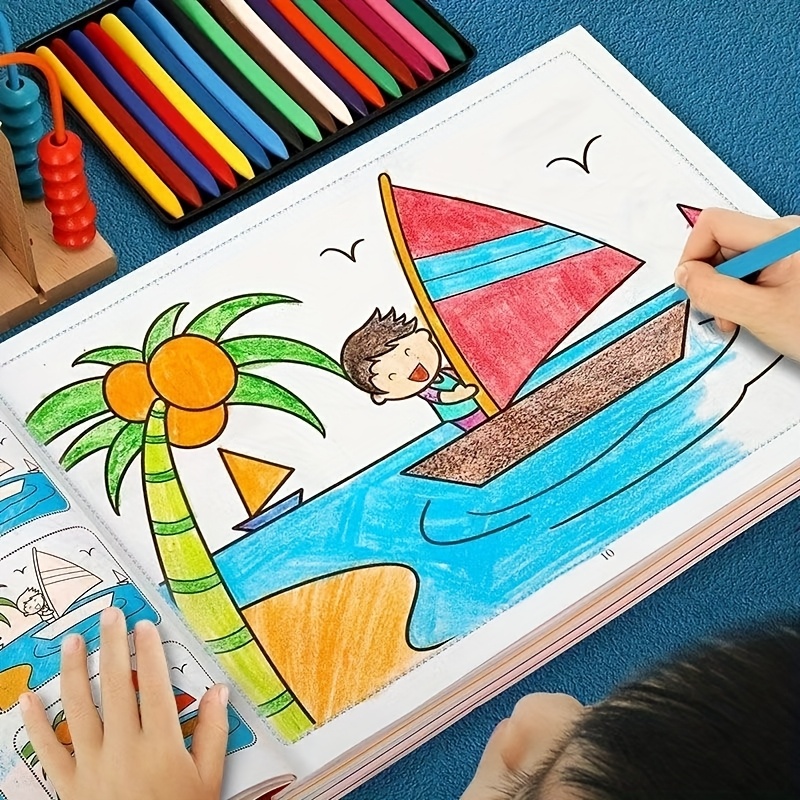 Do-It-Yourself Art Or Craft Projects, Educational Coloring Books Featuring Hand-Drawn Illustrations of Animals And Vegetables, a Car Painting Book with Designs of Animals, Fruits, Characters, Or Graffiti, Showcasing Clear Lines And Intricate Patterns, Ideal for Gifts During Easter, Halloween, And Christmas. Chinese Version
