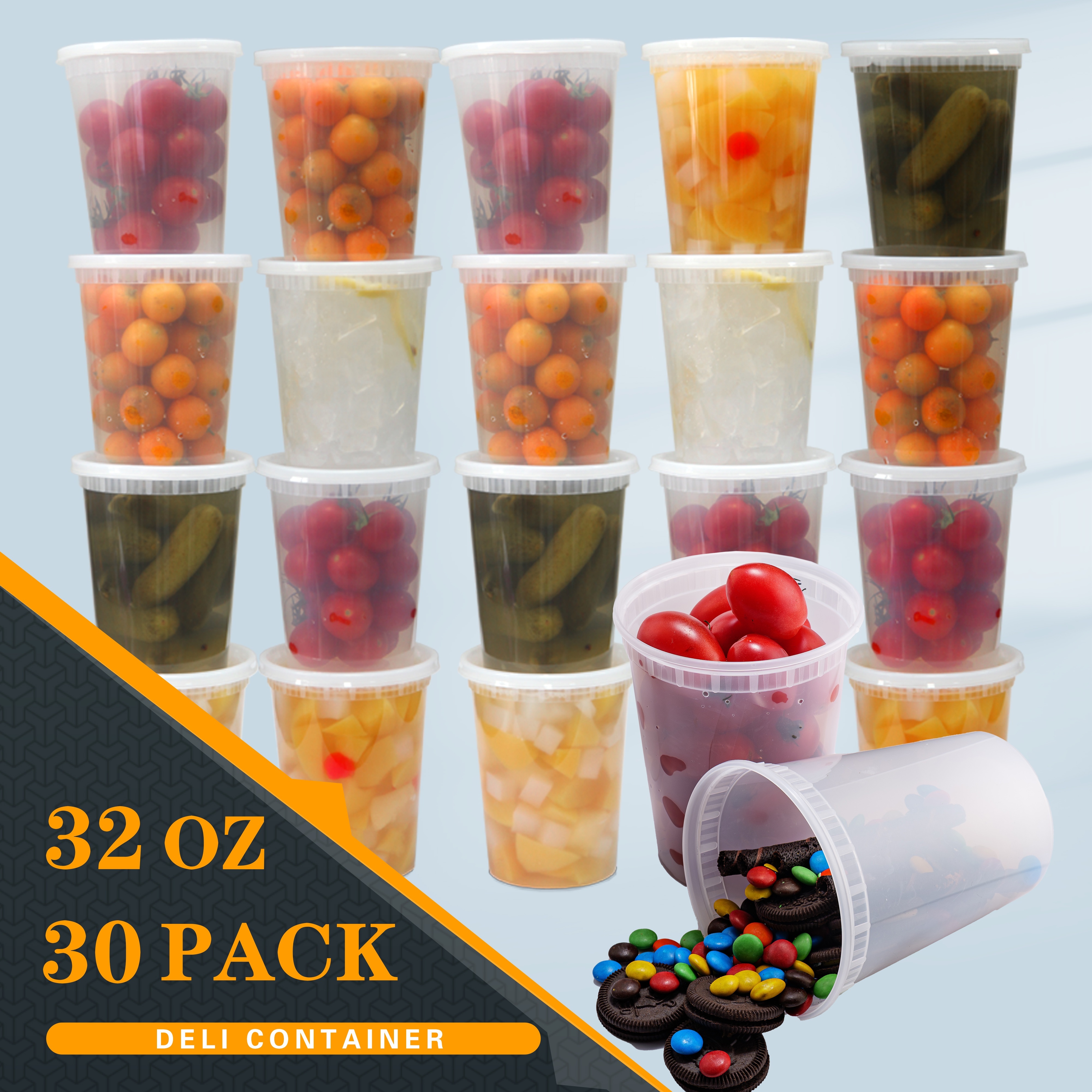 

30pcs 32oz Bpa-free Plastic , Reusable, , /dishwasher/ Safe, For , , Salad, Party Supplies For Christmas, Halloween, Easter, Hanukkah,