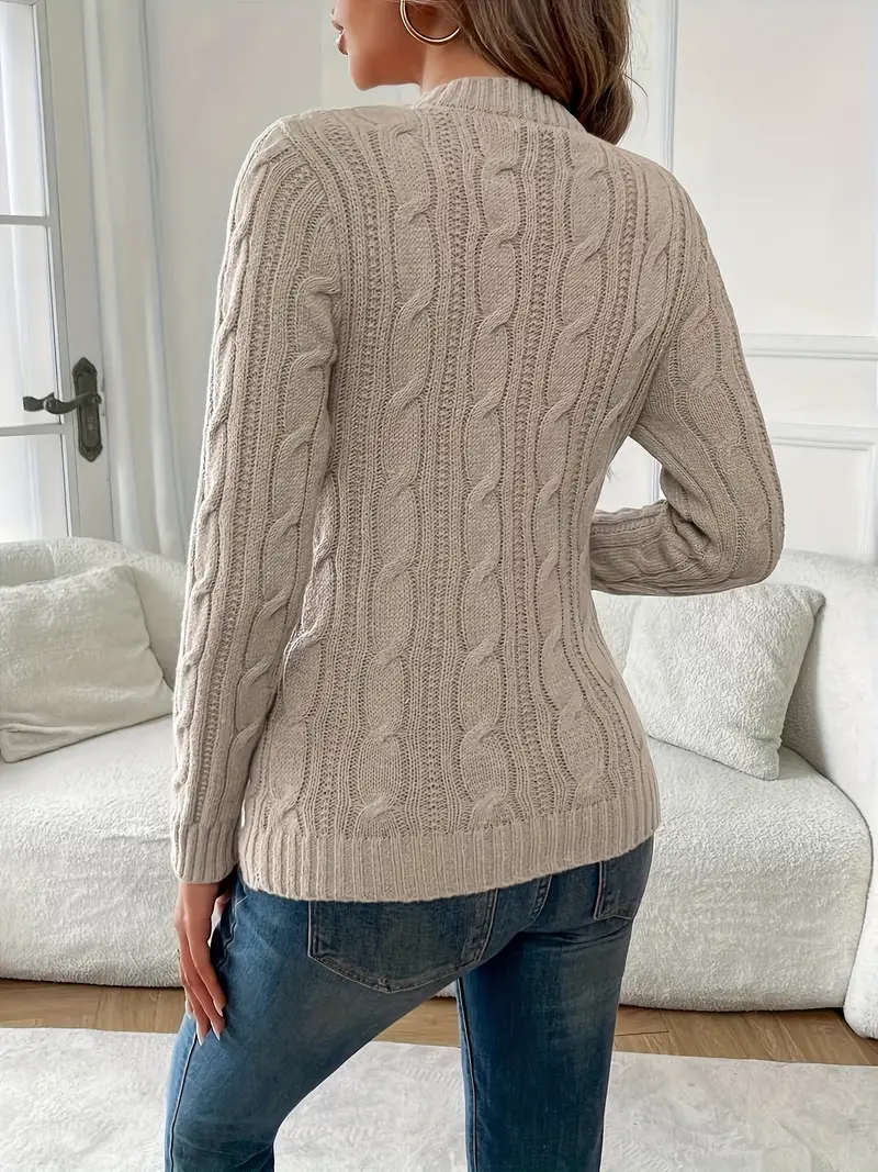 Solid Color Round Neck Medium Style Sweaters Solid Color Round Neck Medium Style Sweaters