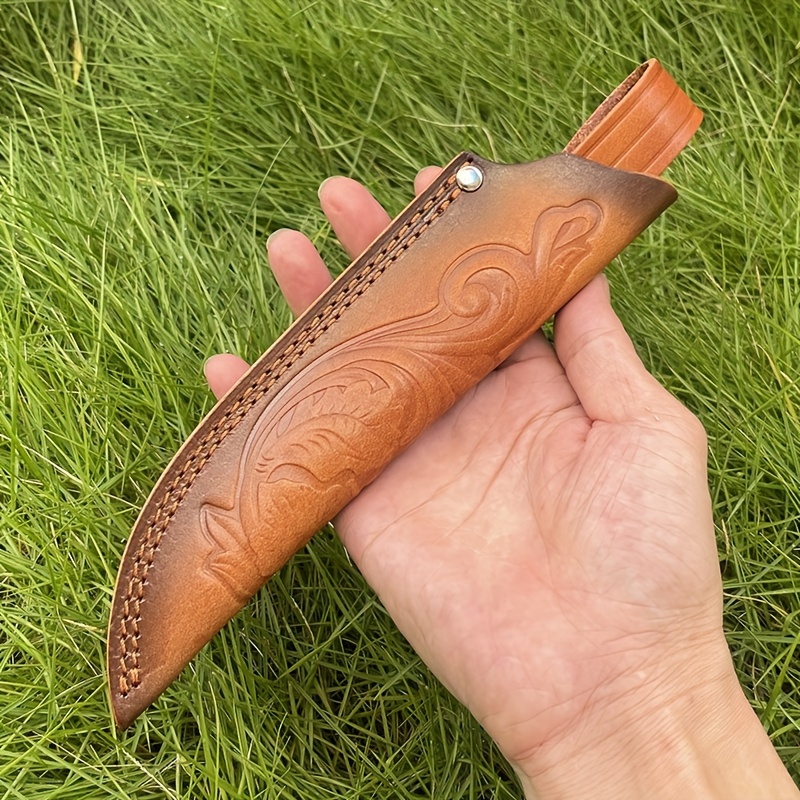 Cowhide Vegetable- Outdoor Knife Sheath For Straight Knives