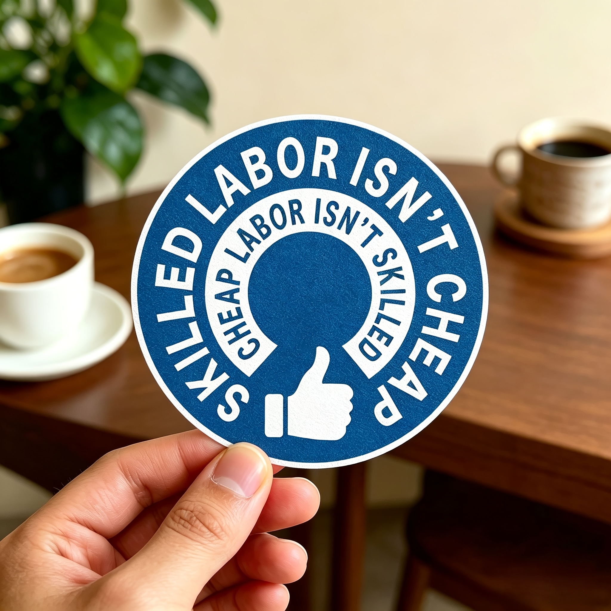   labor   cheap is a humorous and   sticker suitable for laptop stickers featuring a durable glossy self       water bottles travel mugs and phones