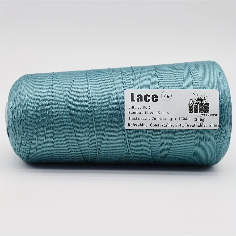 TEMU 1pc Of Soft And Skin-friendly Bamboo Lace Yarn - Pastel Colors For Knitting And Crocheting, Perfect For Spring And Summer Crafts, Craft