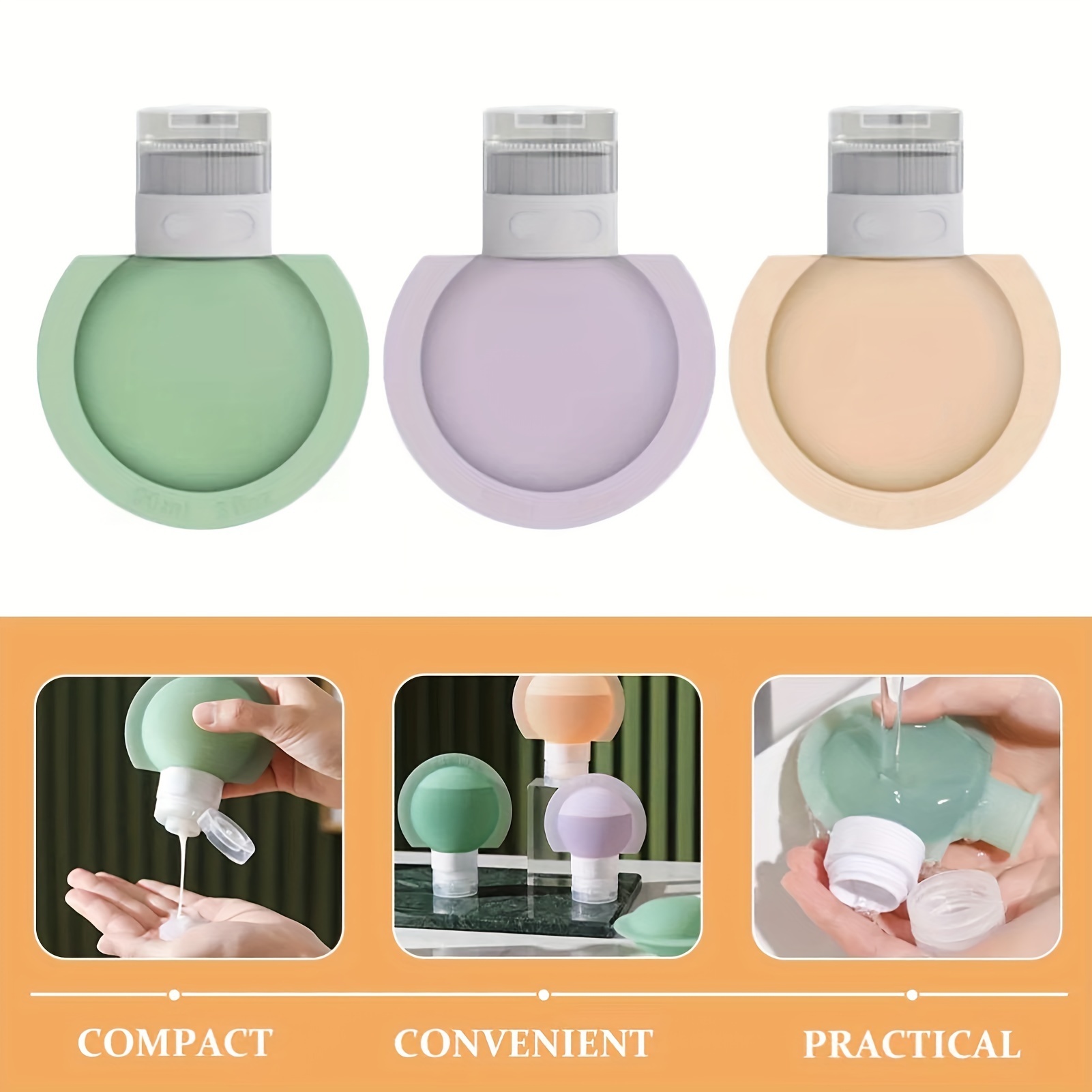 travel bottles for toiletries travel size containers bpa free leak proof tubs refillable liquid accessories for   shampoo and lotion soap details 2