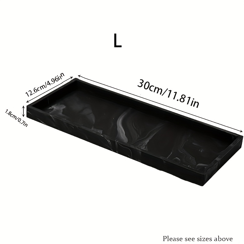 Image of Marble Pattern Bathroom Sink, Countertop Vanity, To Messy Countertops And Hello To And ! Trays Used In Kitchens, Bedrooms And Bathrooms. Used For Jewelry Perfume Cosmetics Keys
