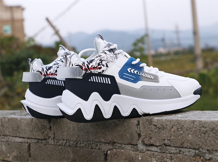 Zapatillas de running acolchadas y elegantes para hombre, cómodas y antideslizantes con cordones, zapatillas suaves, aptas para actividades al aire libre para hombres, se pueden usar en todas las estaciones
