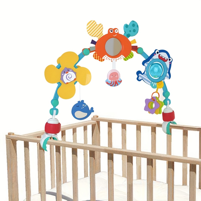Ensemble Poussette Et Berceau Pour Poupées – Jeu De Rôle – Balançoire, Chaise Haute, Lit – Accessoires Crèche – Cadeau Fille Garçon