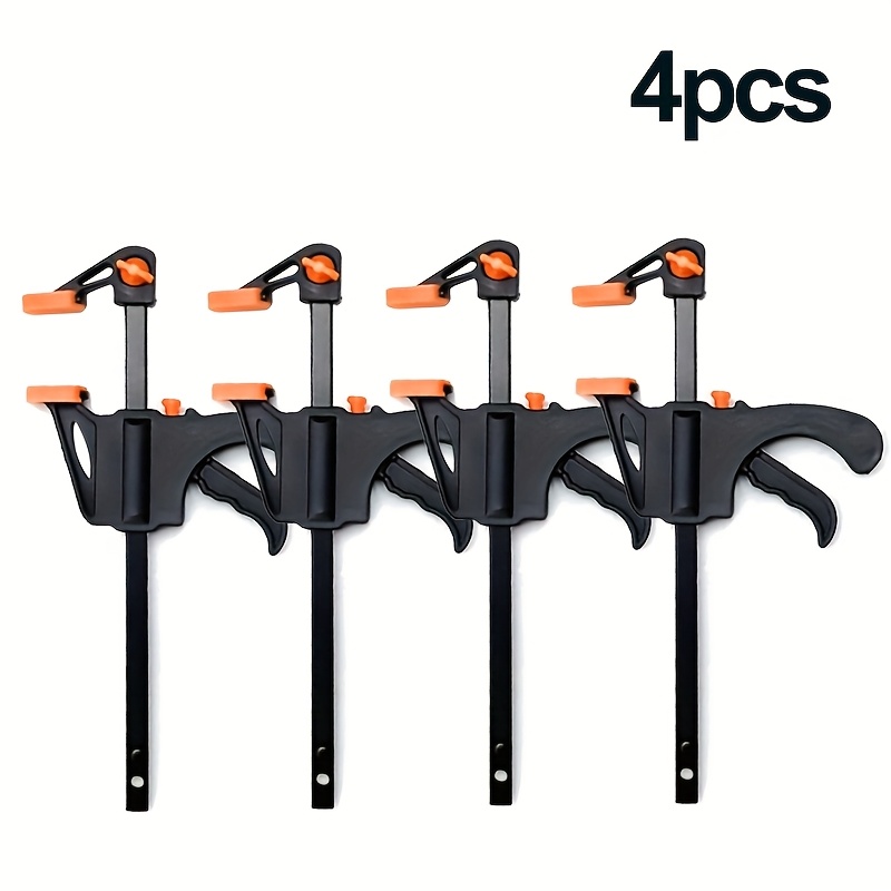 TEMU Juego de 4 Plantillas con Rápida, Barras de Ajustables de 4 Pulgadas para Carpintería, Construcción Metálica, Herramientas Manuales Montadas y Faciles de Agarrar