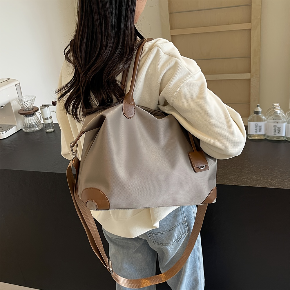 lightweight and stylish shoulder bag with adjustable strap nylon material simple and versatile travel tote bag details 10