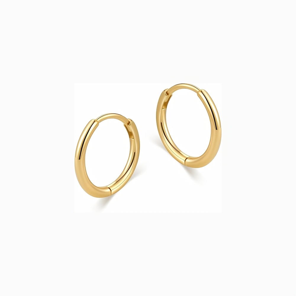 TEMU 2 piezas/1 de aros pequeños de acero inoxidable, aretes hipoalergénicos, aros para aretes, aretes de cartílago, aretes colgantes, aretes en ,