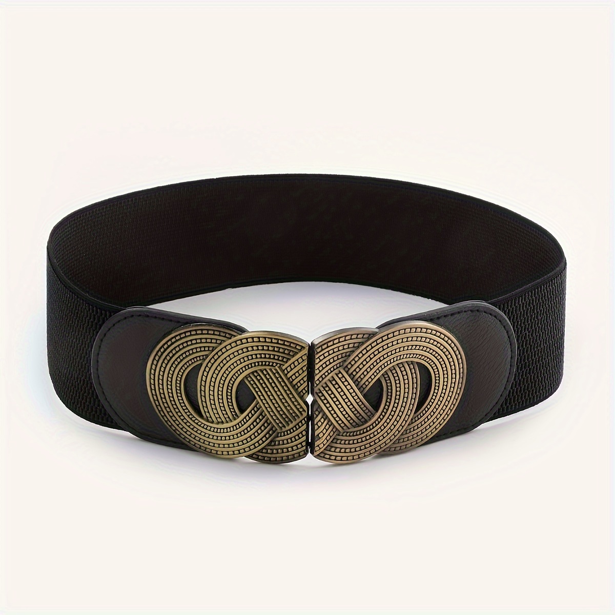 1pc womens adjustable elastic waist belt metallic knot  display picture 3