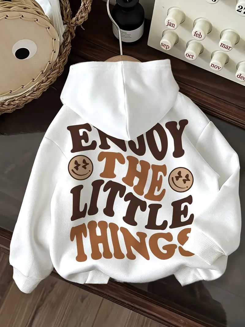pull-over épais à capuche pour femme - jouis des petites choses avec , sweat-shirt doublé en confortable, lavable en machine, veste sportive pour froid, pulls dhiver, vêtement chaud et Détails du produit 3