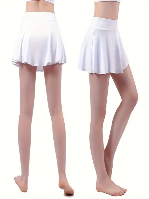 Gonna Da Tennis Plissettata Con Pantaloncini Interni - Vita Alta, Tessuto Elasticizzato - Foto 3