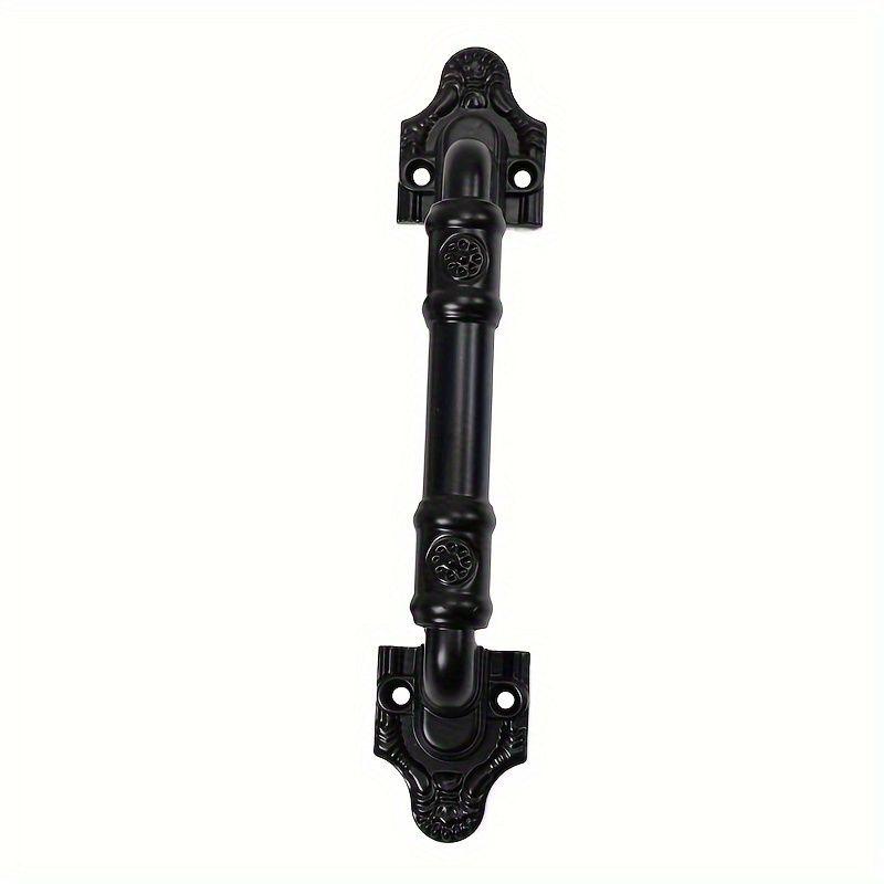 Image of 1pc Sturdy Barn Door Handle Cabinet Cupboard Door Black Vintage Handle Sliding Door Handle Home Decor