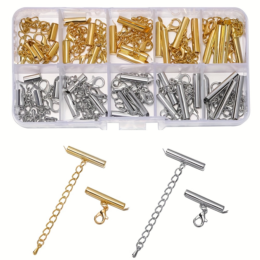 

Diy Jewelry Making Kit, Lobster Clasps, Hooks, And Connectors For Beading And Crafting For Jewelry Connecting