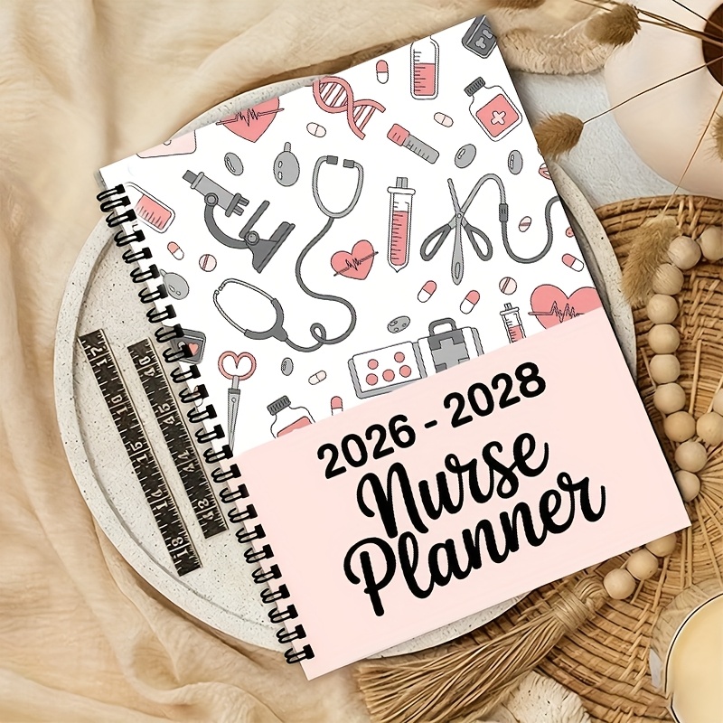 A5 Planner - 2026- And Monthly Schedule, With Medical Charts, Weekly Lists, And Durable Spiral Binding, Suitable For Office, School, And Organization, Nurse Additions