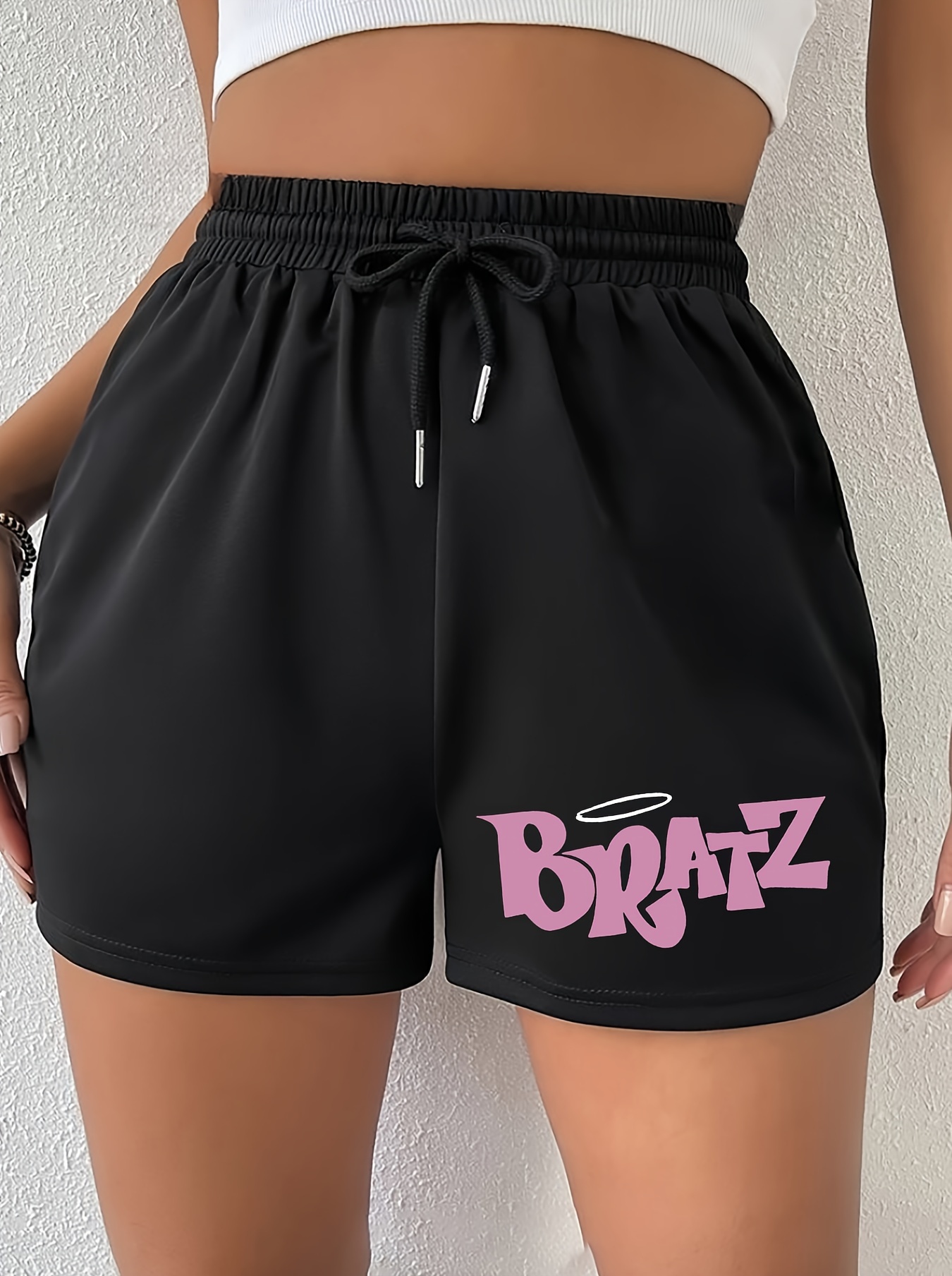 Drawstring Shorts Graphic Shorts Womens Forever 21 Drawstring Shorts  Women’s XS Black The Simpsons Graphic Print Bart
