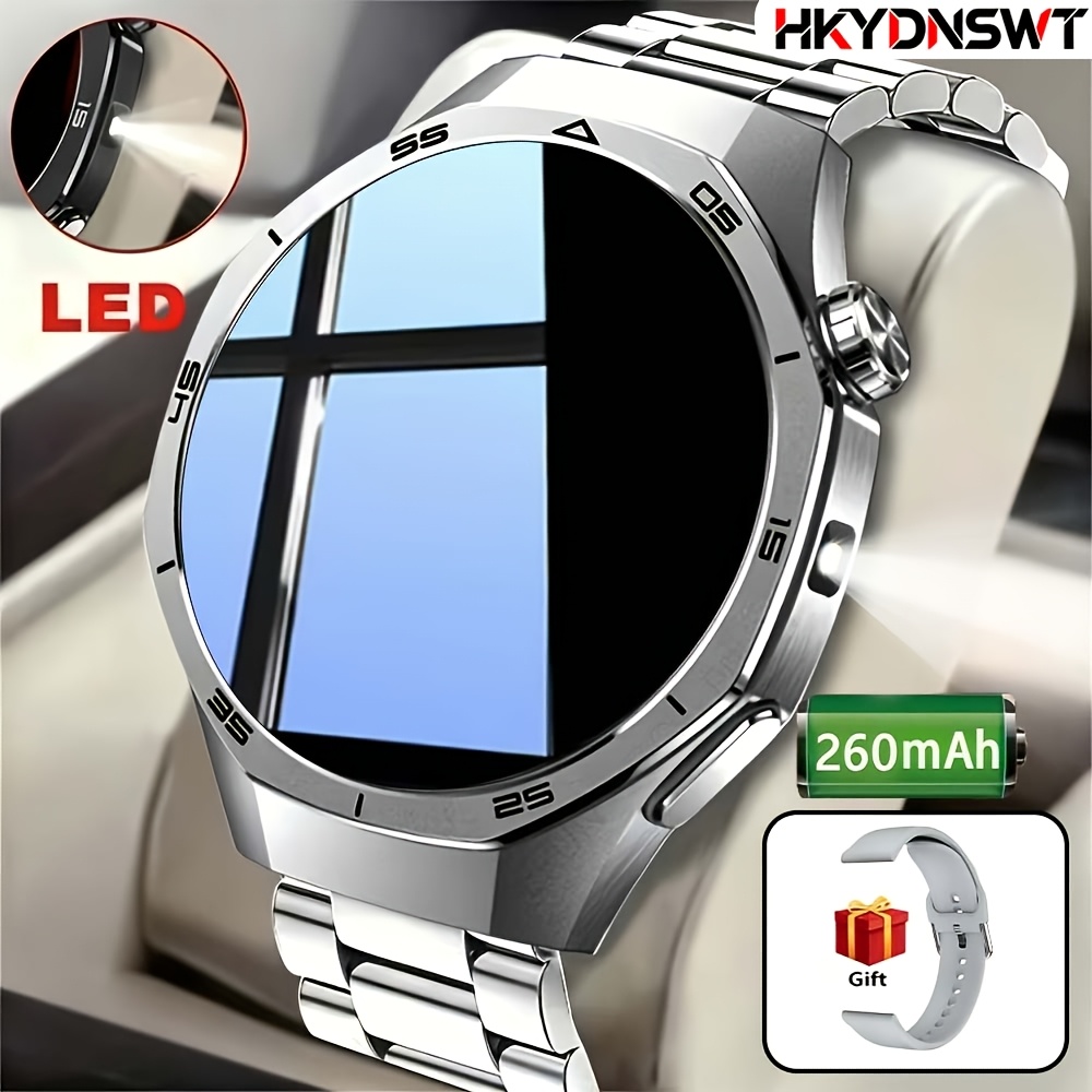 2026 New Model - Men's Outdoor Watch, Wireless Call/sms/multiple Sports /remote Camera Control/step Counting, Usb Charging, Compatible With Iphone And Phones. Must-have For Gifts
