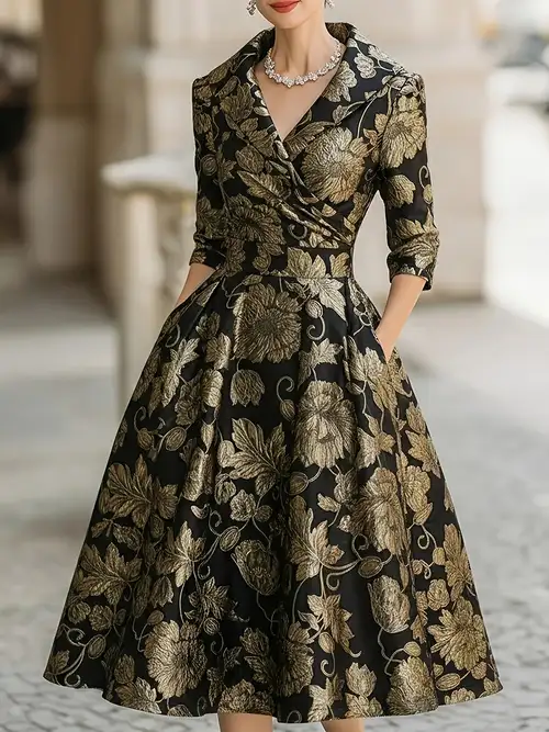 temu maxi dresses Paisley Print Ruched Trim V-neck Dress * Short Sleeve Shirred Waist Maxi Dress For Spring & Summer, Women's Clothing