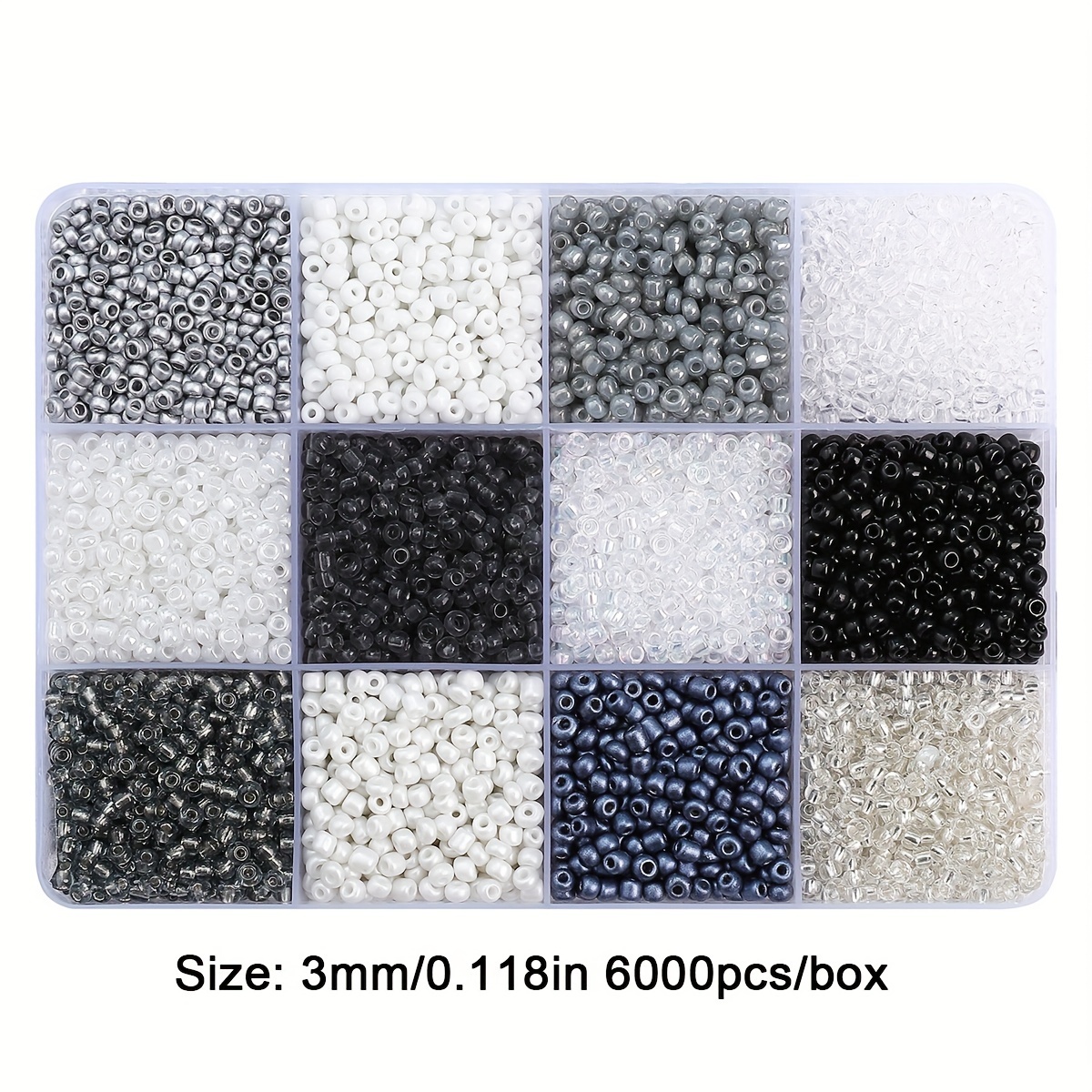 BEEFLYING 3000 Perline Di Vetro Crackle Colorate – 4mm – Per Creazione Gioielli (15 Colori) - 2