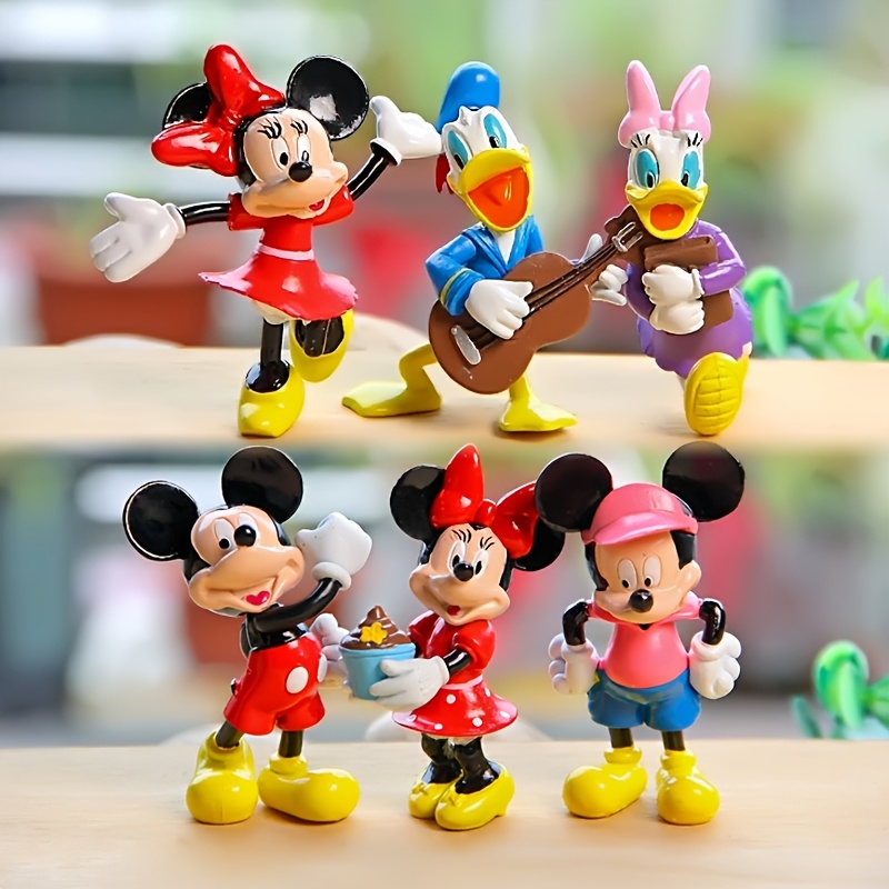 

6pcs Set Disney Doll Model, Model Doll, Donald Duck Model Doll, Birthday Gift, Car Decoration, Office Ornaments, Potted Plants Cake Decorations, Christmas Gift Halloween Gift