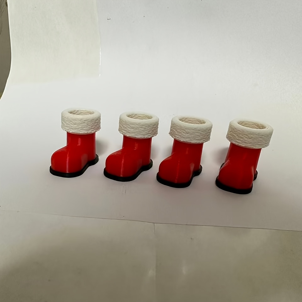 TEMU Miniature Christmas Boot Model 3d Printing, Perfect For Decorating Village Scenes, Dollhouses, And Holiday Trees. A Small Ornament Ideal For