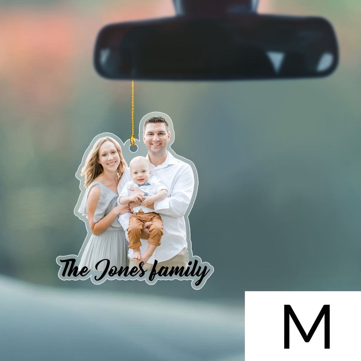 TEMU 2d Flat, Custom 2d Photo And Text Acrylic Car Pendants, Personalized Car Accessories, Customized Car Ornaments, Customizable Picture Birthday