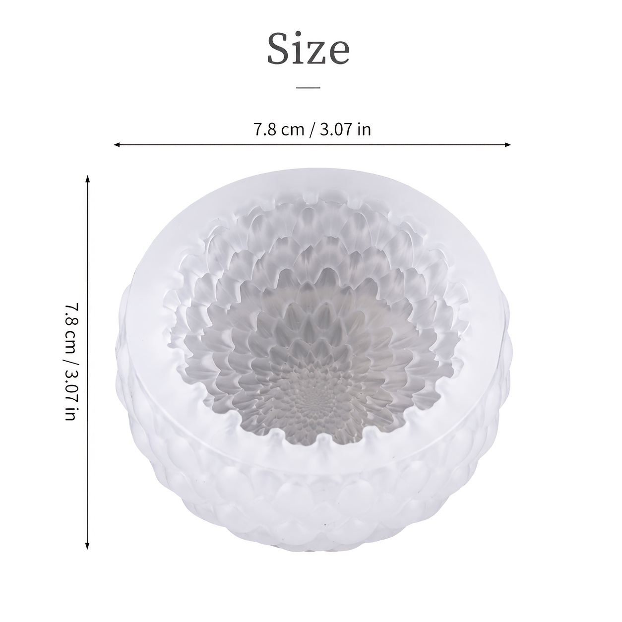 TEMU Candle Molds, Chrysanthemum Candle Silicone Molds, Double Dahlia Ball Shaped Scented Candle Diy Molds, Used To Make Homemade Macaron Flower