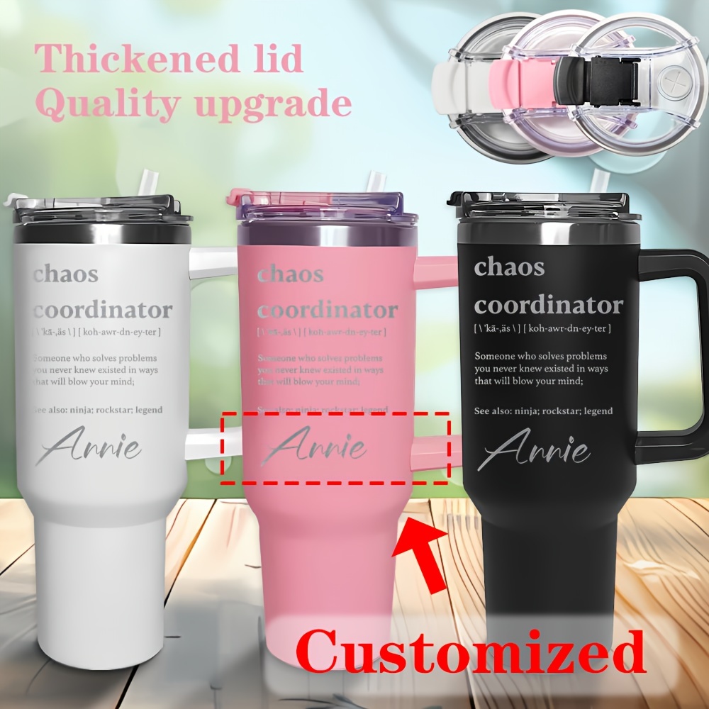 

40oz Personalized Steel , Lid, And - Engraved Insulated Mug For Boss, , Mom, , , Teacher, , - 304 Steel