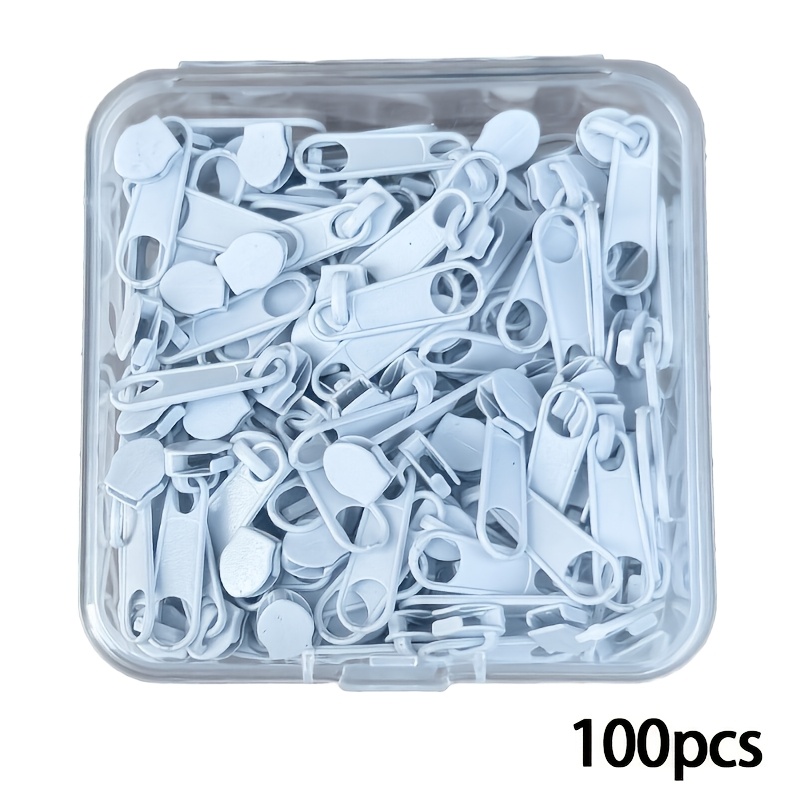 TEMU 100 piezas por , 17 opciones de color, fácil de guardar, cabeza de cremallera de aleación de metálico de calidad, colores brillantes, utilizado
