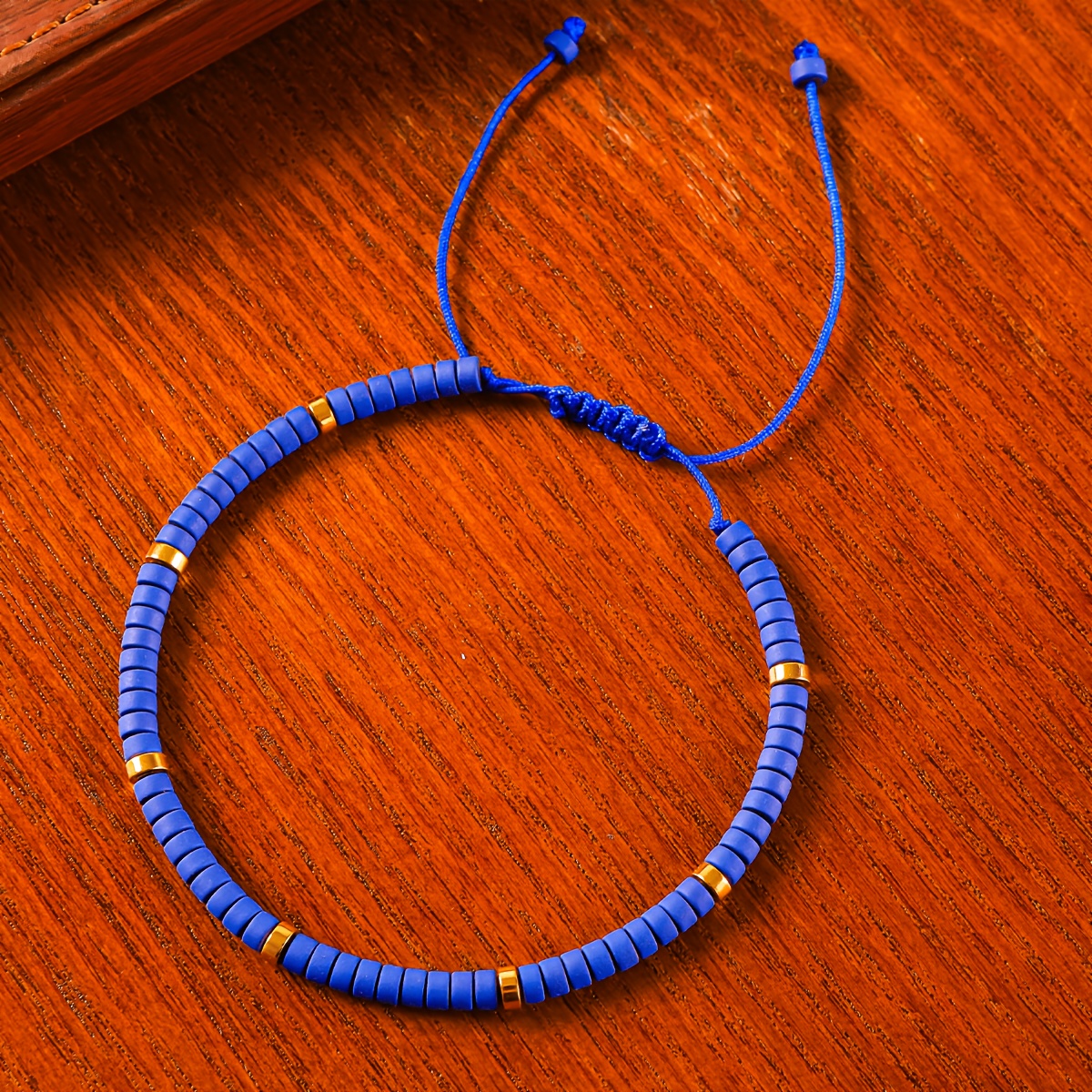 TEMU Pulsera bohemia trenzada ajustable con piedra natural de - Piedra de conexión a para relajación y , joyería unisex de uso diario, regalo para
