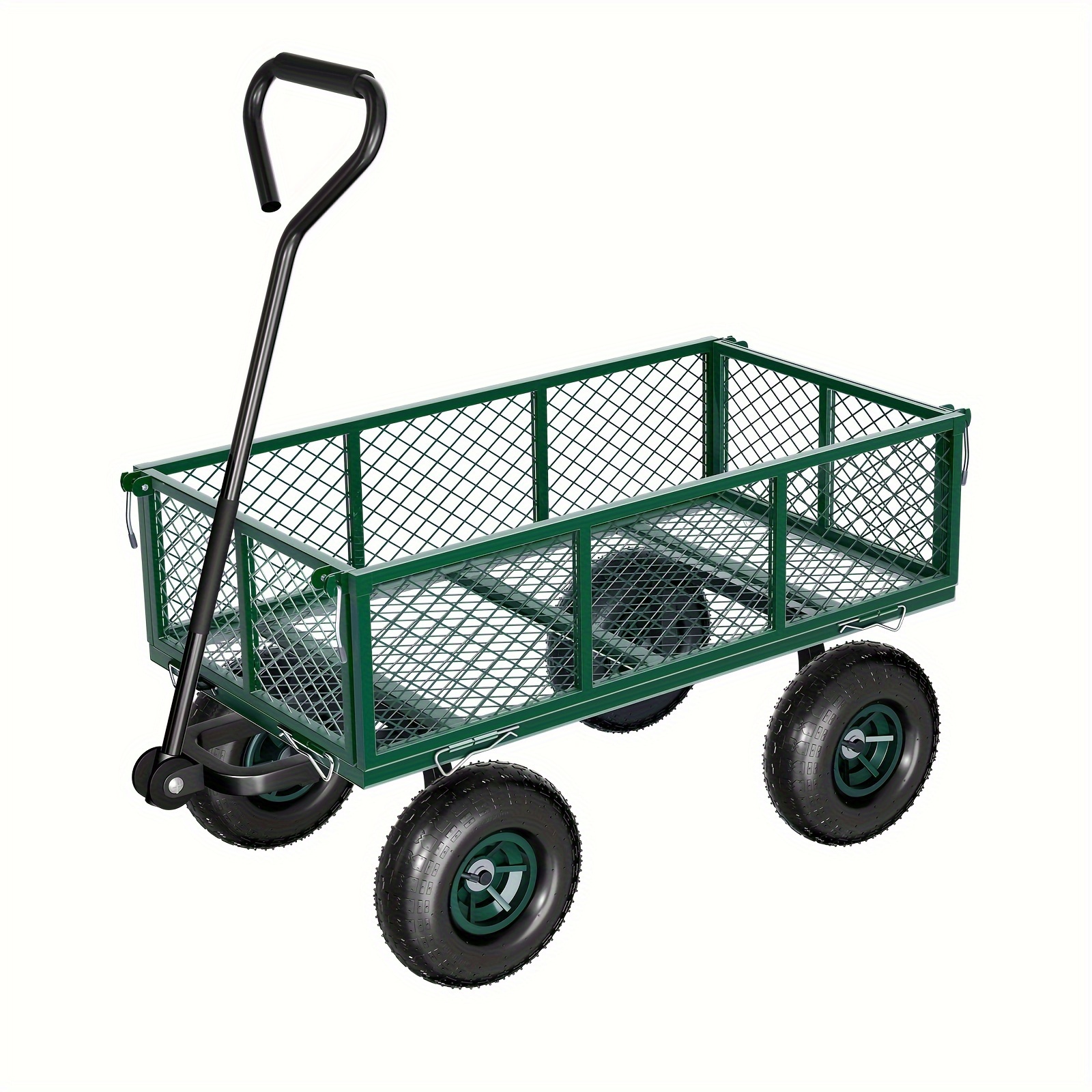 

Or Yard Dump Wagon Cart With Wheels And Hand-pull Rods For Garden, Yard, And Backyard