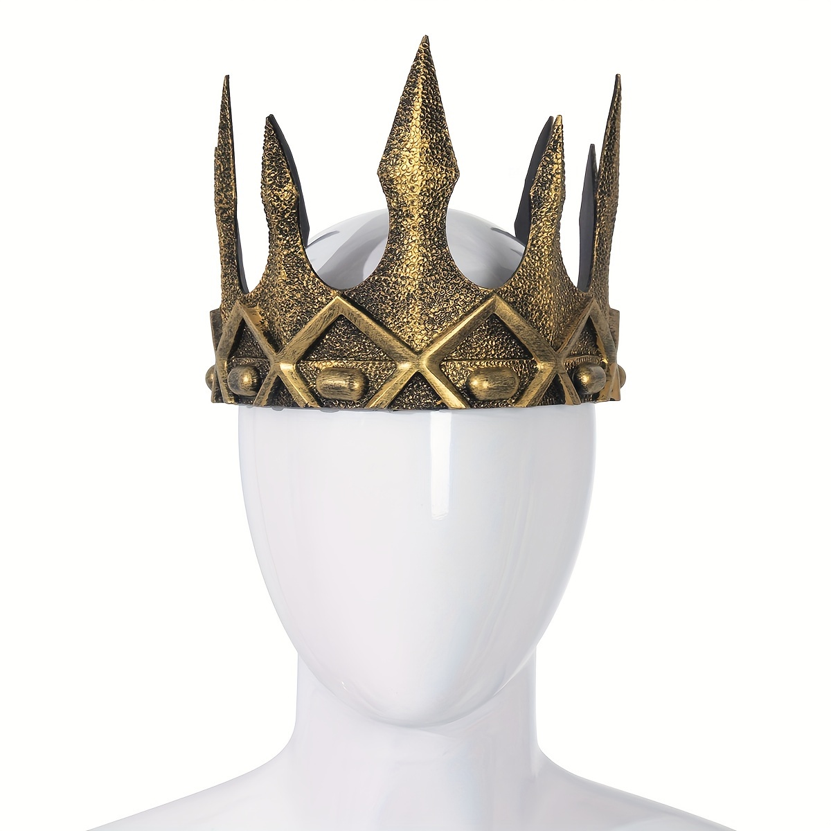 

Medieval Cosplay Vintage King Crown Halloween Stage Performance Dress Up Props For Men