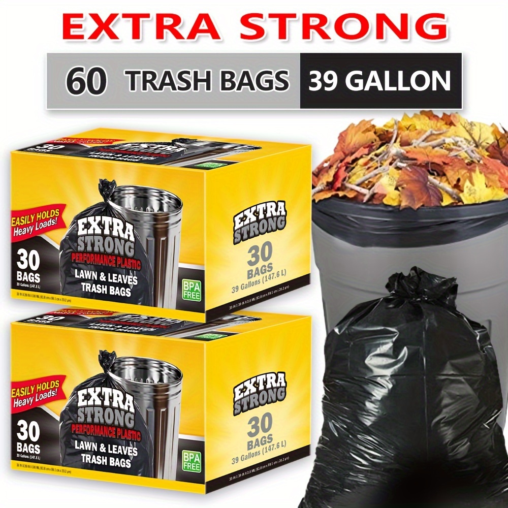 

60 39 Gallon 2 Box Disposable Puncture Tear Trash , 39 Gallon , Multipurpose Cleaning For , , , And Use - , -, And