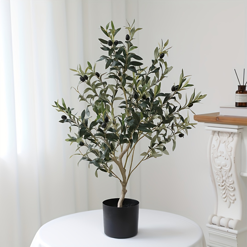 Image of 1, Olive Tree, Splicing Simulation Tree Fake Tree Fake Tree For Indoor Home Decoration, Outdoor Plant Bonsai Fake Tree