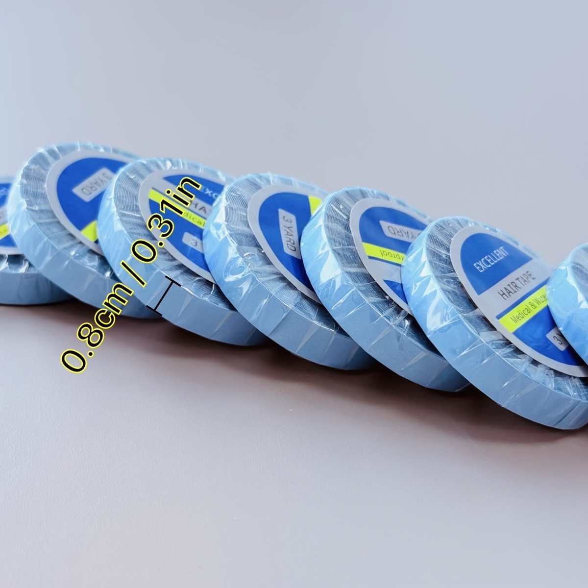E-shop 5er-Packung unsichtbares, nahtloses, wasserdichtes, doppelseitiges Klebeband für Perücken, geeignet für Männer und Frauen, leicht zu