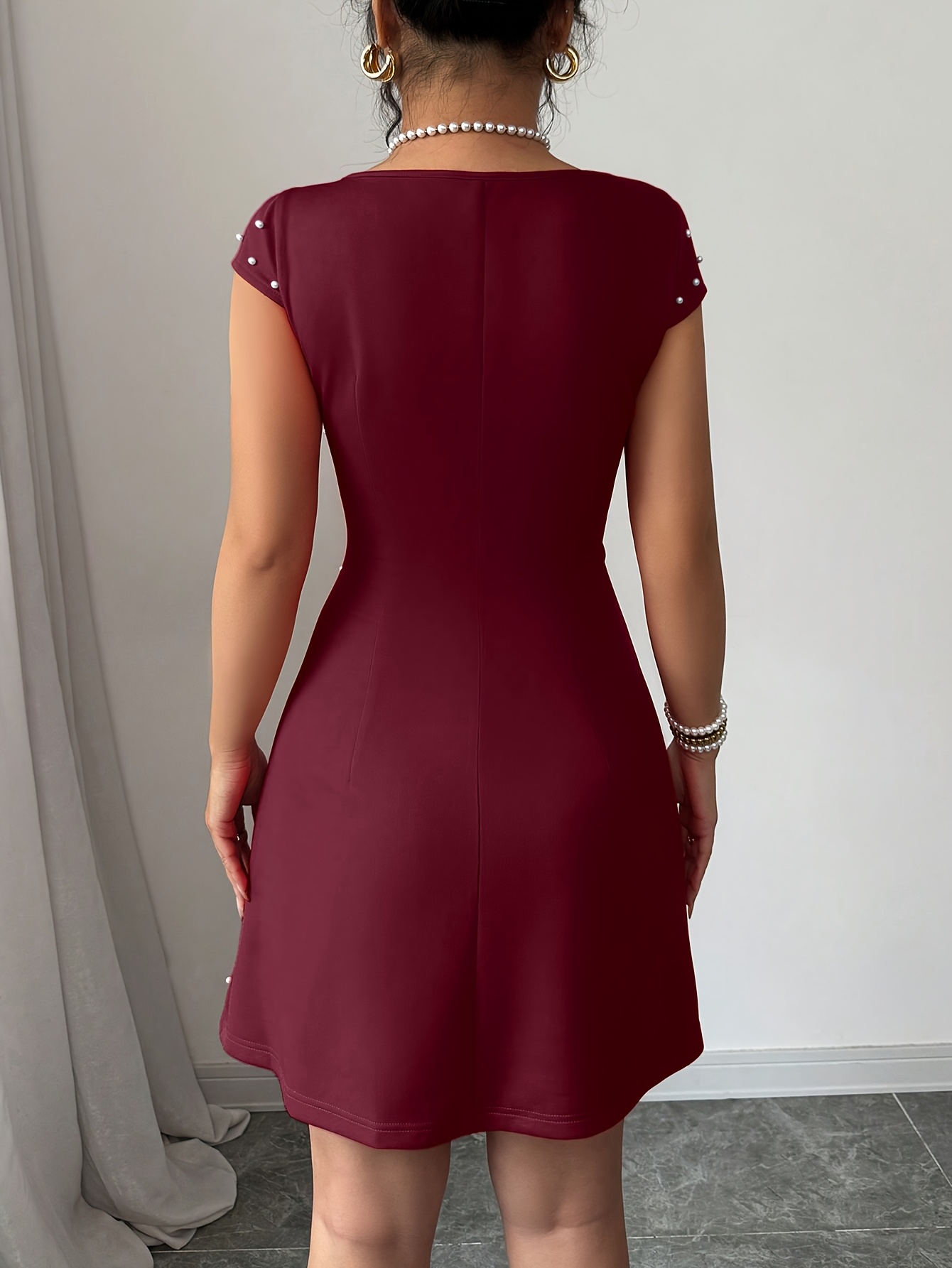 ladies dresses elegant womens dresses stylish solid color - Temu Mauritius