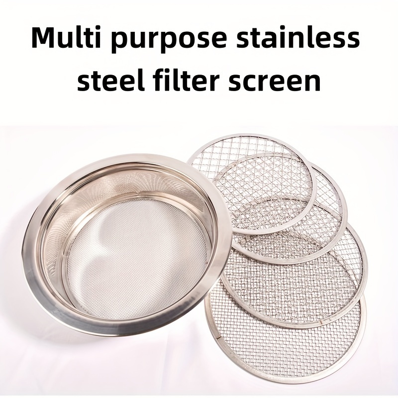 

Multi-purpose Stainless Steel Filter Screens: Replaceable, Suitable For Garden Soil, Horticulture, Soil, Sand, Gravel, Planting, Fish Farming, Filtration, And Experimental Sieving