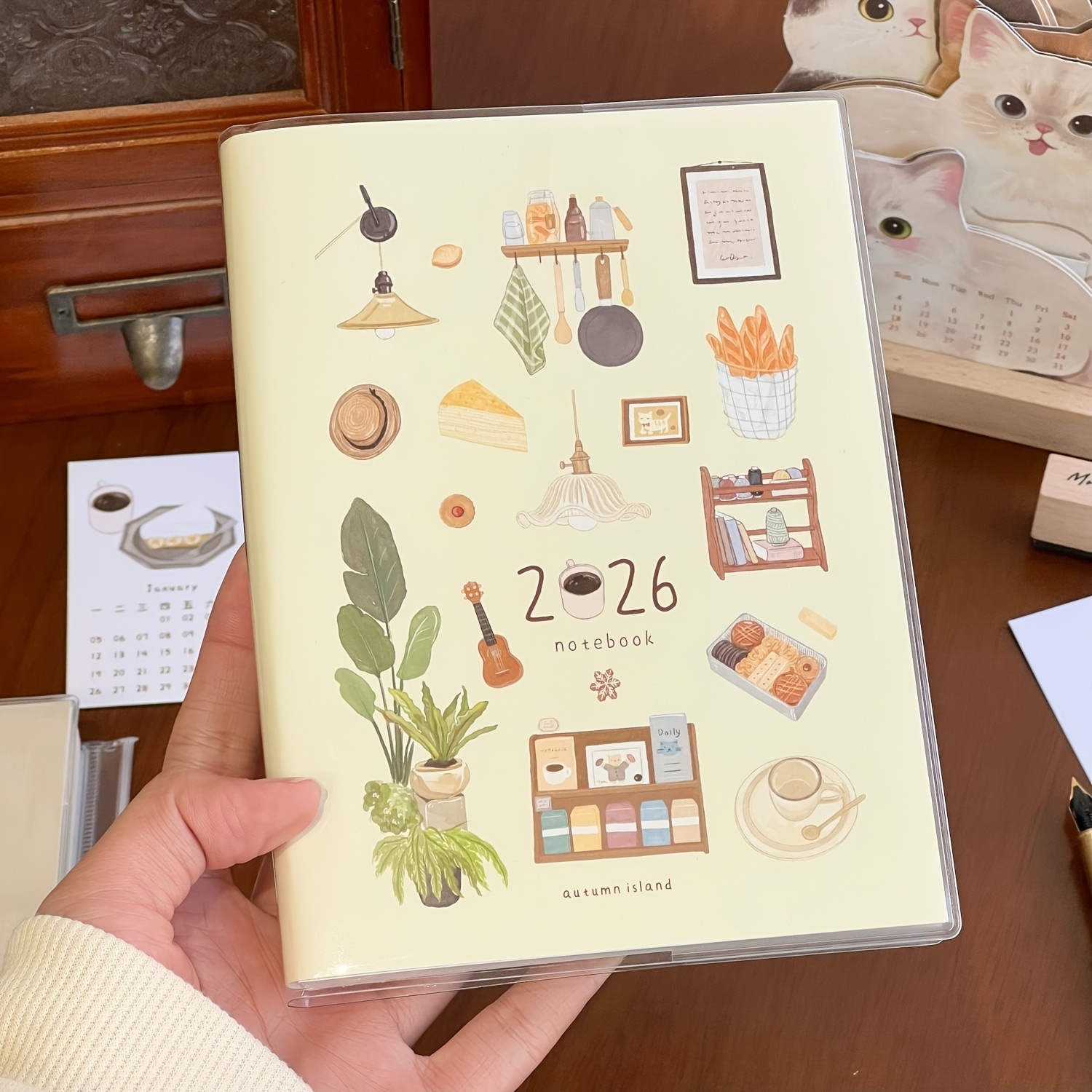 E-shop 2026 Tagesplaner mit Wochenansicht & Softcover – Tragbarer Terminkalender mit Datumsstempel, Ideal für Reisen, Geschenke (Englisch)