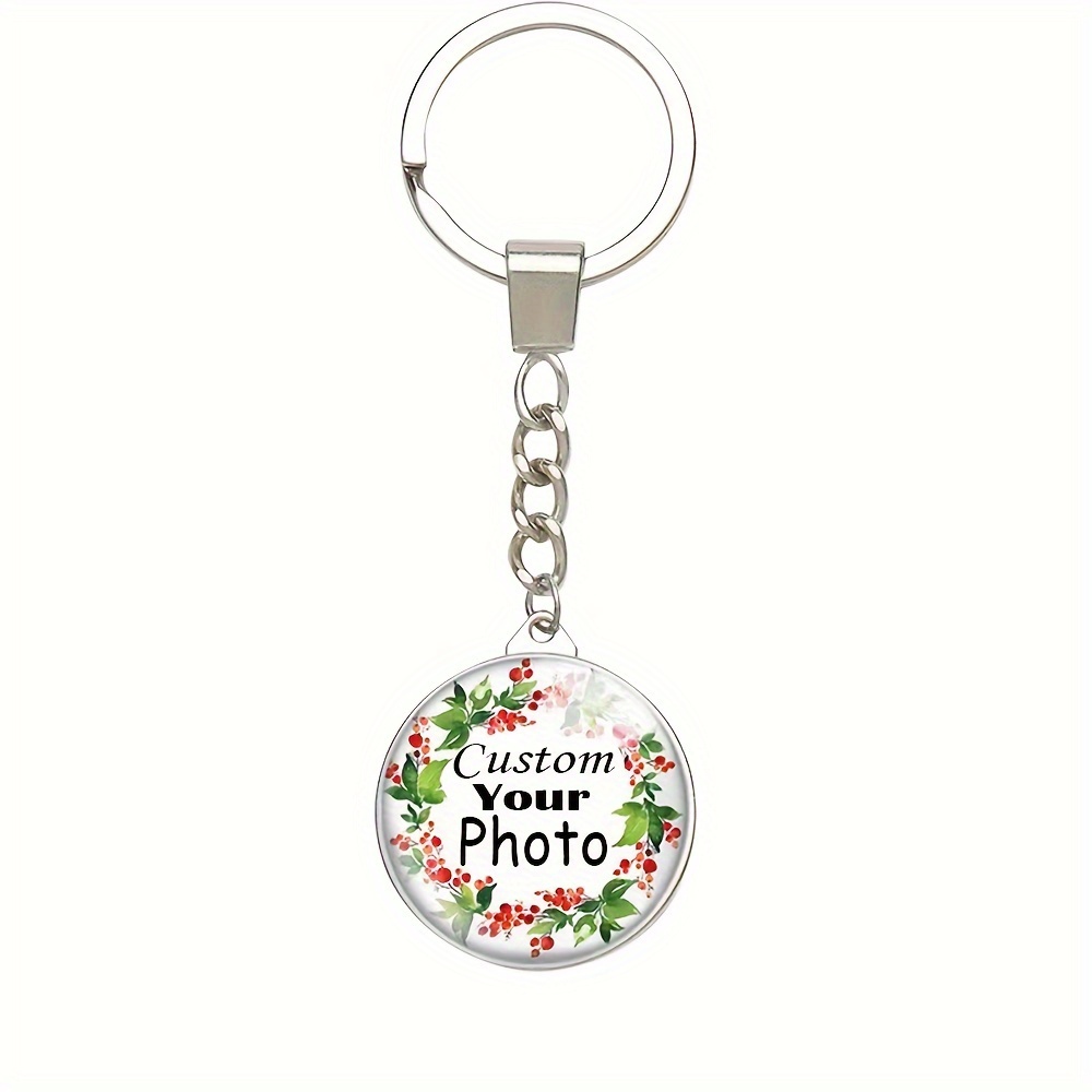 

Custom Photo Keychain, Custom Ring, Metal Charm For Bags & Backpacks, Earphone Accessory, Unique Gift