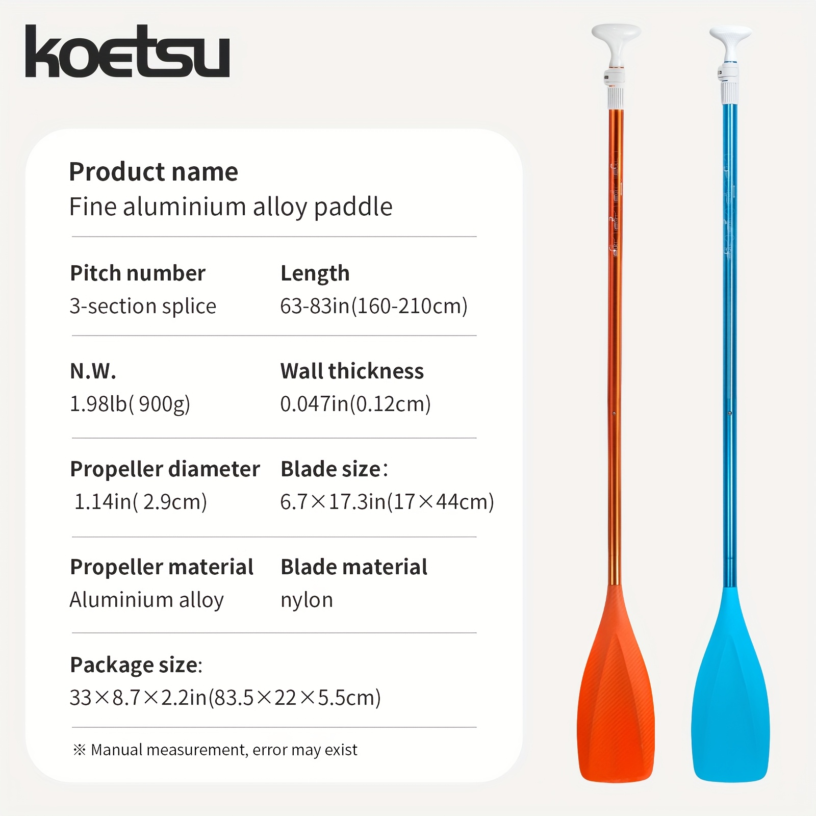 Premium Aluminum Alloy Paddle with Streamlined Wave Pattern