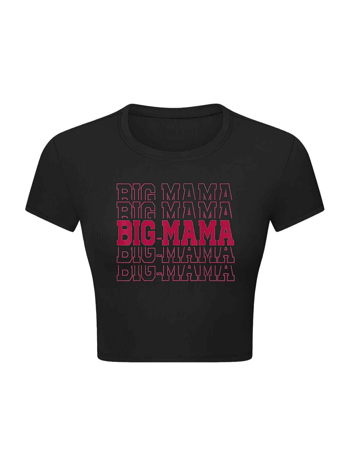   womens crop top t shirt black with red text design for moms and mothers comfortable and stylish short sleeve tee shirt for casual wear and gifts for mothers day or any occasion